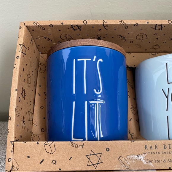 New RAE DUNN 2pc Love You A Latke Mug and Canister Set - Picture 4 of 7